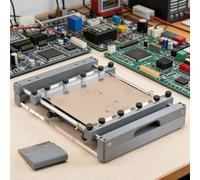 Manual Solder Paste Printing Table, PCB Stencil Printer with Scraper, Multiple Fixation, Steel Mesh Screen Printing Station for Prototyping