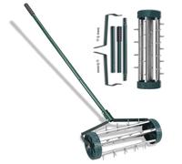 Manual Spike Aerator Tool with Sharp Spikes for Healthier Lawn and Garden, Anti-Slip Handle for Easy Soil Aeration