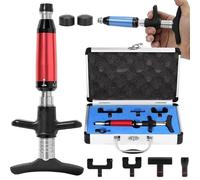 Manual Spinal Adjustment Kit, 6 Levels of Force Adjustable (50-300N), with 4 Massage Heads, for Scoliosis, Thoracic Spine, Cervical Spine(Red)