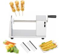 Manual Spiral Potato Slicer, Stainless Steel Twist Design, French Fry Cutter, Home Kitchen DIY Slicer Suitable for Fruit, Potatoes, Tornado Fries, Cucumber, Carrot