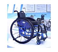 Manual Sport Wheelchair w/Folding Pedals and Large Wheels Lightweight Medical Self-propelled Wheelchair for Adults Seniors Load 100kg - Aluminum e