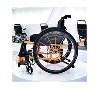 Manual Sport Wheelchair w/Folding Pedals and Large Wheels Lightweight Medical Self-propelled Wheelchair for Adults Seniors Load 100kg - Aluminum e