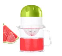 Manual Squeeze - Squeeze with Misurine and Sieve | Hand Portable Fruit Juice Extractor, Transparent Glass 450 ml Without Pulp for Home Travel University Lime Guava Pomegranate
