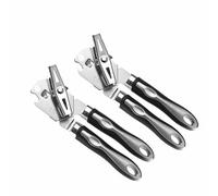Manual Stainless Steel Can Opener, Multifunctional Heavy Duty Tin Can Opener with Non-Slip Grip, Handheld Soft Grip for Arthritis Hands, Suitable for Work, Kitchen.,2pc