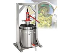 Manual Stainless Steel Cider Press with Hydraulic System, 22L Capacity for Home Winemaking, Fruit Press for Apple Cider and Grape Wine Making
