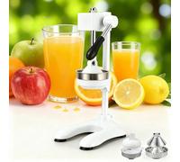 Manual Stainless Steel Citrus Juicer, Hand Press Orange/Lemon Squeezer - Convex Point Pressing Design, Easy Clean, Perfect for Fresh Pomegranate & Grapefruit Juice White