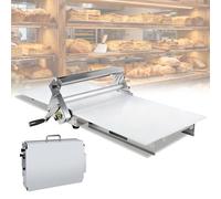 Manual Stainless Steel Dough Sheeter, Adjustable Thickness for Bakery, Pizza, and Home Use