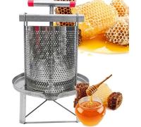 Manual Stainless Steel Honey Press Extractor, T-Shaped Beekeeping Tool for Extracting Honey, Juices, Oils, and Fruits - Rust-Proof and Durable