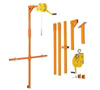 Manual Stainless Steel Lifting Crane Bracket with Self-locking Winch for Air Conditioner Installation - Folding Assembly