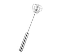 Manual Stainless Steel Semi-Automatic Push Type Rotary Egg Beater, Rotating Push Mixer Stirrer Stainless Steels Eggs Beater, Hand Whisks Blenders for Whisking Beating