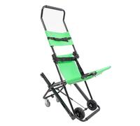 Manual Stair Chair 397 lbs Green Portable Lift Stair Chair Folding Mobile Stair Chair Lift Assist Devices with 4 Wheels Transportation Stair Chair for Fire Incidents Ambulances Hospitals Sports Venues
