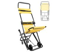 Manual Stair Chair, Foldable Emergency Stair Wheelchair, Adjustable Headrest, 350 Lbs Load Capacity