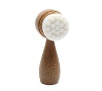 Manual Stand Face Brush - Double Sided Soft Gentle Scrubber, Bristle Cleanser | Women Skin Care Routine Pore Cleaning Massage Handheld Washing Tool Portable Makeup Remover