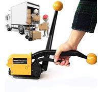 Manual Steel Strapping Tool - Buckle-Free Tensioner & Cutter, Handheld Sealless Banding Machine for 13-19mm Width Steel Straps, Durable Packaging Solutions for Shipping & Storage
