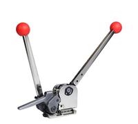 Manual Steel Strapping Tool, Sealless Banding Tool with Tensioner and Cutter for 13-19mm Width, 0.5-0.7mm Thickness