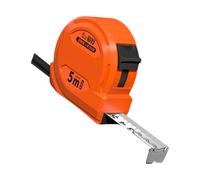 Manual Steel Tape Measure with Retractable Tape, ABS Housing and Top Slider for Home Projects, Marking and Repairs Retractable Measure Manual Ruler Top Slider Abs Housing Steel Printed Scale Wrist