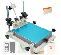 Manual Stencil Printer, Aluminum Desktop Silk Screen Printing Machine, T-Shirt Printing with 20cm Scraper, High Precision Flat Screen Printer for DIY Projects