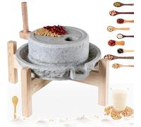 Manual Stone Grain Mill for Wheat, Corn, Barley, and Spices, Perfect for Home Grinding and Fresh Flour Making (20 * 30cm)