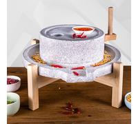 Manual Stone Grain Mill for Wheat Flour, Spice, Barley, Soybean Grinding - Dry/Wet Mills with Wooden e (30 * 40cm)