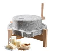 Manual Stone Grain Mill, Natural Granite for Grinding Dry and Wet Foods, Perfect for Homemade Paste and Flour