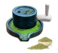 Manual Stone Mill Grinder for Matcha Tea and Herbs, Hand Cranked Powder Machine, Ideal for Dry and Wet Foods, Includes Stand