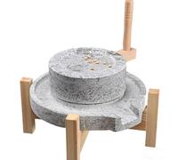 Manual Stone Mill Grinder, Grain Wheat Flour Paste, Natural Hand Crank Food Mill for Home Use
