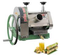 Manual Sugar Cane Juicer, Commercial Sugar Cane Press Stainless Steel 3 Rollers 2.5" Inlet, for Home Commercial Use Juice Shop Cafe