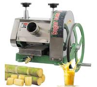 Manual Sugarcane Press Machine, Commercial Sugar Cane Juicer Extractor Crusher Squeezer Stainless Steel with Filter Box for Home or Business