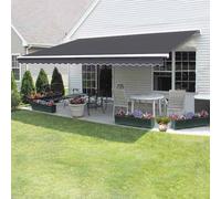 Manual Sun Shade Awning Waterproof Oxford Fabric UV Resistant & Tear-Proof Versatile Material for Patios Bars Outdoor Spaces & Gardens