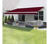 Manual Sun Shade Canopy - Waterproof Oxford Fabric UV Resistant & Tear-Proof Versatile Cover for Patios Bars and Yards - Outdoor Awning for Sun Protection