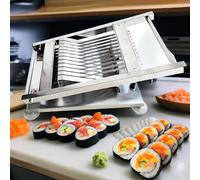 Manual Sushi Roller Cutting Machine, Sushi Roll Slicer with Sharp Blade, Cuts Evenly, Easy Clean, Time-Saving for Kitchen 12 Sections