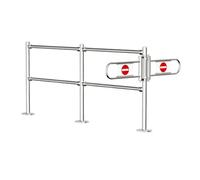 Manual Swing Safety Gate with Auto-Close, Self-Closing Pedestrian Guardrail for Warehouse, Supermarket Entrance,Silver,d