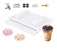 Manual Tapioca Pearl Maker Machine - DIY Tapioca Pearls Forming Tool for 6-12mm Boba, Taro, Cassava Balls, Includes Cutting Strip Tool & Non-Slip Mat, ABS Plastic for Home and Shop Use(12mm)