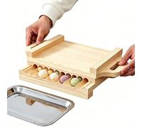 Manual Tapioca Pearl Maker Machine, Wooden Ball Making Tool with Suction Cup Base and Natural Pine, Suitable for DIY Tea or Taro Rounds, 15 9 mm Options, Handheld Crafting