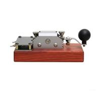 Manual Telegraph Key with Sound Light Simulation | Rosewood Base Metal Parts | USB For Morse Code Trainer for PC Software | Compatible with CW KEYSs Auto(A)