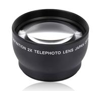Manual Telephoto Lens,52mm 2X Magnification HD Converter Telephoto Lens,High Definition Doubles Camera Zoom Lens Aluminium Alloy Teleconverter Lens for 52mm Mount Camera