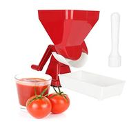 Manual Tomato Juicer with Stainless Steel Filter, 9.1x 6.3 X 3.8 Inch Tomato Press Plastic Tomato Sauce Maker Fruit Squeezer for Kitchen Accessories