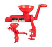Manual Tomato Strainer Press, Hand Crank Juicer with Tabletop Clamp | Filter Screen Separates Seeds and Skins, ABS and Stainless Steel Mill with Funnel for Canning, Sauces, and Jams