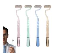 Manual Toothbrushes Transparent Grip Bad Breath Remover Tool 4 Pieces