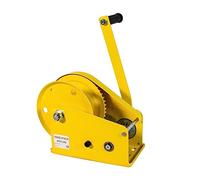 Manual Trailer Winch, Two-Way Self-Locking Wire Rope Winch with Hook, Automatic Brake Hoist for Safe Convenient Lifting