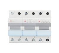 Manual Transfer Switch Dual Power 400Vac 35Mm Din Rail Mount Single Side Interlock Circuit Breaker 3P Mts For Electrical System Safety Overload Protection (125A)