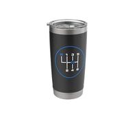 Manual Transmission 6 Speed Stick - Gear Shift Left Chest Stainless Steel Insulated Tumbler