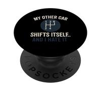 Manual Transmission Clutch Pedal Driving Humor PopSockets Adhesive PopGrip