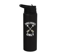 Manual Transmission Stick Shift Three Pedals Only Stainless Steel Insulated Water Bottle