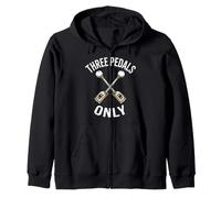 Manual Transmission Stick Shift Three Pedals Only Zip Hoodie