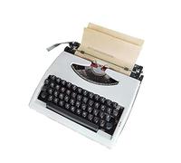 Manual Typewriter Traditional Retro Style, Old Mechanical English Typewriter Fashioned, for Notes,Letters,or Creative Writing- Literary Retro Collection Gift(White)