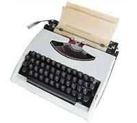 Manual Typewriter with Carry Case - Portable Tinplate Writing Machine for Creative Letters & Handwriting - Retro Mechanical Design for Unique Writing Experience