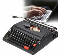 Manual Typewriter with Carry Case - Portable Tinplate Writing Machine for Creative Letters & Handwriting - Retro Mechanical Design for Unique Writing Experience