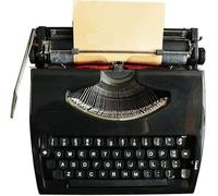 Manual Typewriter with Carry Case - Portable Writing Machine for Clear Handwriting, Includes Ink Ribbon for Letters & Creative Writing, Retro Mechanical Design