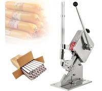Manual U-Shape Sausage Clipper, Commercial Bag Tying Machine for Meat Packing & Bakery, Clip Sealing Tool(Machine+U503)